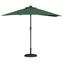POŁOWICZNY PARASOL OGRODOWY ZIELONY 294X150X224CM TKANINA
