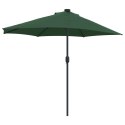 POŁOWICZNY PARASOL OGRODOWY ZIELONY 294X150X224CM TKANINA