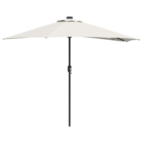 POŁOWICZNY PARASOL OGRODOWY PIASKOWY 294X150X224CM TKANINA