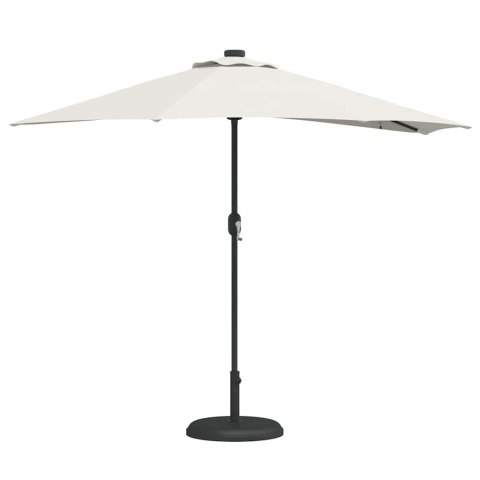 POŁOWICZNY PARASOL OGRODOWY PIASKOWY 294X150X224CM TKANINA