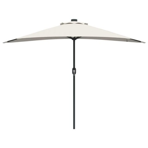 POŁOWICZNY PARASOL OGRODOWY PIASKOWY 294X150X224CM TKANINA