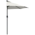 POŁOWICZNY PARASOL OGRODOWY PIASKOWY 294X150X224CM TKANINA