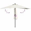 POŁOWICZNY PARASOL OGRODOWY PIASKOWY 294X150X224CM TKANINA