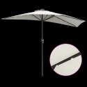 POŁOWICZNY PARASOL OGRODOWY PIASKOWY 294X150X224CM TKANINA