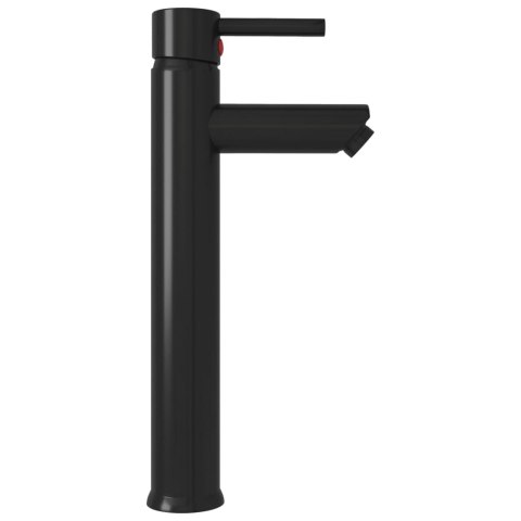 UMYWALKA ŁAZIENKOWA Z KRANEM I KORKIEM CZARNA SZKŁO HARTOWANE