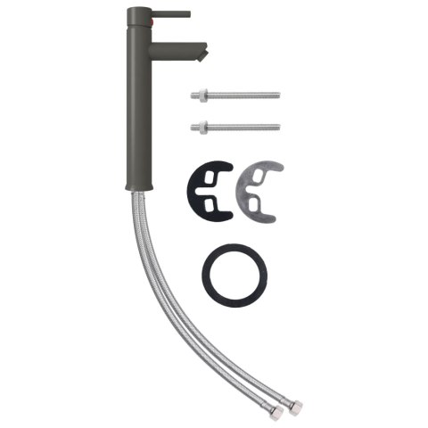 UMYWALKA ŁAZIENKOWA Z KRANEM I KORKIEM CZARNA SZKŁO HARTOWANE