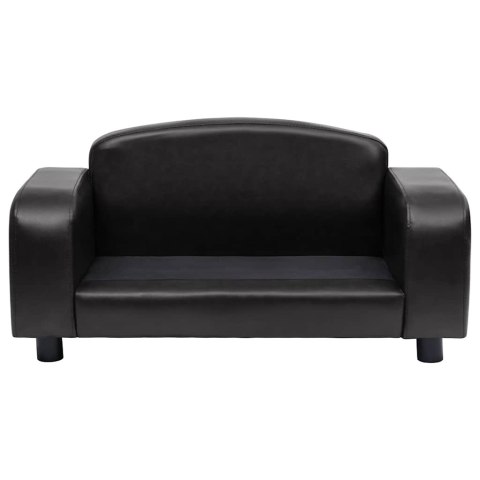 VidaXL Sofa dla psa, czarna, 80x50x40 cm, sztuczna skóra