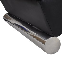 SZEZLONG CZARNY SZTUCZNA SKÓRA