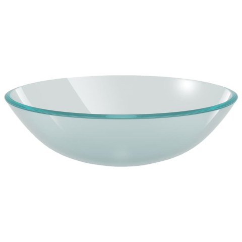 UMYWALKA ŁAZIENKOWA Z KRANEM I KORKIEM MROŻONE SZKŁO HARTOWANE