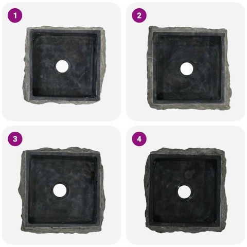 UMYWALKA CZARNA 30X30X13CM MARMUROWA