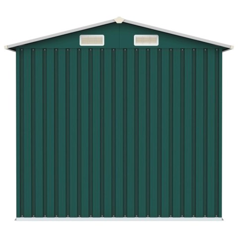 SZOPA OGRODOWA ZIELONA 205X129X183CM STAL GALWANIZOWANA
