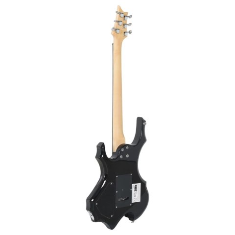 GITARA ELEKTRYCZNA Z POKROWCEM BRĄZOWO-CZARNA 4/4 39"