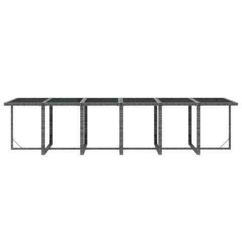 13-CZ. ZESTAW MEBLI OGRODOWYCH Z PODUSZKAMI POLIRATTAN SZARY