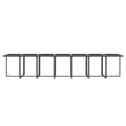 15-CZ. ZESTAW MEBLI OGRODOWYCH Z PODUSZKAMI POLIRATTAN SZARY