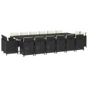 17-CZ. ZESTAW MEBLI OGRODOWYCH Z PODUSZKAMI POLIRATTAN CZARNY