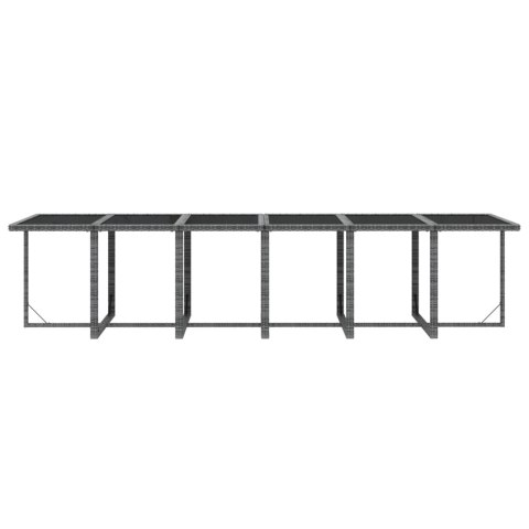 17-CZ. ZESTAW MEBLI OGRODOWYCH Z PODUSZKAMI POLIRATTAN SZARY