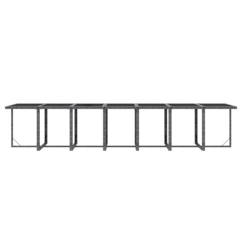 19-CZ. ZESTAW MEBLI OGRODOWYCH Z PODUSZKAMI POLIRATTAN SZARY