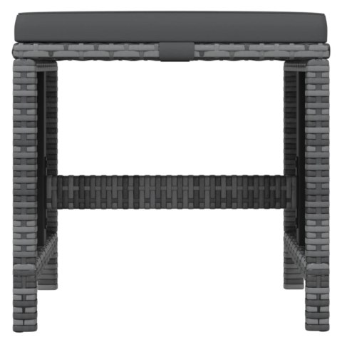 19-CZ. ZESTAW MEBLI OGRODOWYCH Z PODUSZKAMI POLIRATTAN SZARY