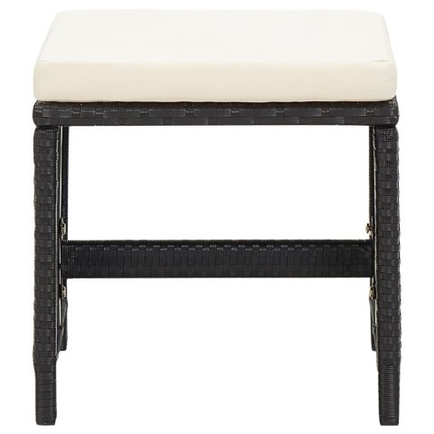 21-CZ. ZESTAW MEBLI OGRODOWYCH Z PODUSZKAMI POLIRATTAN CZARNY