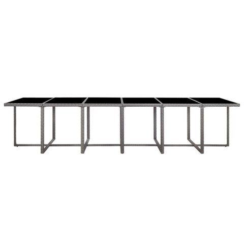 17-CZ. ZESTAW MEBLI OGRODOWYCH Z PODUSZKAMI RATTAN PE SZARY