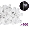 LAMPKI ŚWIĄTECZNE 40M 400 DIOD LED ZIMNA BIEL 8 FUNKCJI