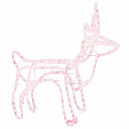 ŚWIĄTECZNA DEKORACJA W KSZTAŁCIE RENIFERA CIEPŁA BIEL