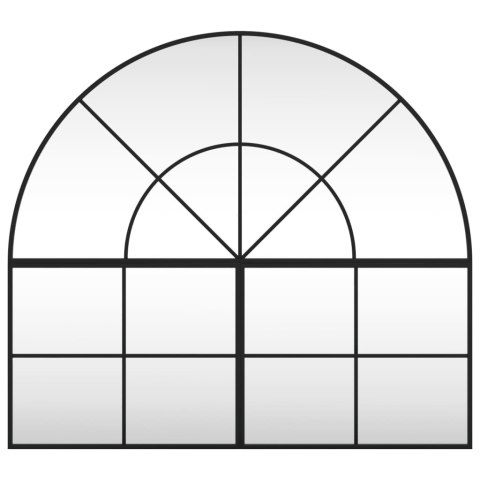 LUSTRO ŚCIENNE CZARNE 100X90CM ZAKOŃCZONE ŁUKIEM ŻELAZO