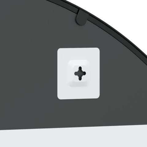 LUSTRO ŚCIENNE CZARNE 100X90CM ZAKOŃCZONE ŁUKIEM ŻELAZO