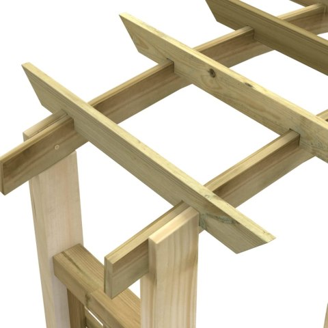 PERGOLA OGRODOWA Z KRATKĄ 110X60X210CM DREWNO SOSNOWE