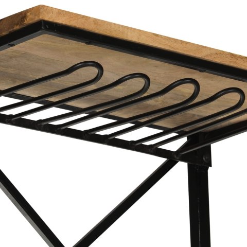 SZAFKA NA WINO ŻÓŁTA 49X31X172CM TRAKTOR LITE DREWNO MANGO