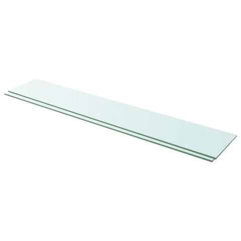 PÓŁKI 2 SZT. PANEL Z BEZBARWNEGO SZKŁA 110X20CM