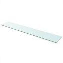 PÓŁKI 2 SZT. PANEL Z BEZBARWNEGO SZKŁA 110X20CM