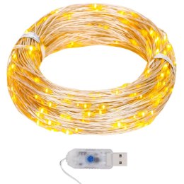 LAMPKI ŚWIĄTECZNE 40M 400MICRO LED CIEPŁA BIEL 8 FUNKCJI