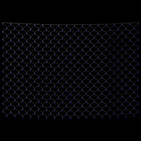 SIATKA LAMPEK NIEBIESKIE ŚWIATŁO 3X3M 306 LED