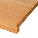 STOPNIE SCHODOWE 16 SZT. BRĄZOWE 120X25X2CM LITE DREWNO DĘBOWE