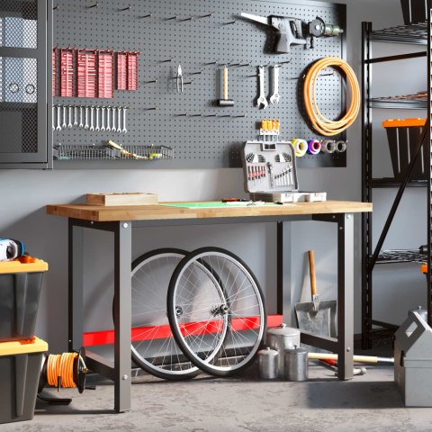 STOLIK ROBOCZY 140X60X83CM PROSTOKĄTNY LITE DREWNO AKACJOWE