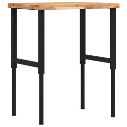 VidaXL Stolik roboczy, 80x60x(73-99,5)cm, prostokątny, drewno akacjowe