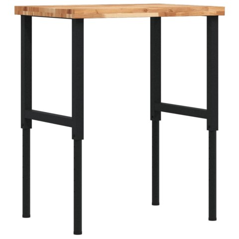 VidaXL Stolik roboczy, 80x60x(73-99,5)cm, prostokątny, drewno akacjowe