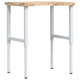 VidaXL Stolik roboczy, 80x60x(73-99,5)cm, prostokątny, drewno akacjowe