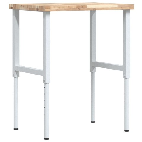 VidaXL Stolik roboczy, 80x60x(73-99,5)cm, prostokątny, drewno akacjowe