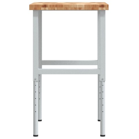 VidaXL Stolik roboczy, 80x60x(73-99,5)cm, prostokątny, drewno akacjowe