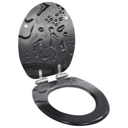 DESKA KLOZETOWA WOLNOOPADAJĄCA WZÓR W KROPLE WODY