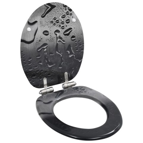 DESKA KLOZETOWA WOLNOOPADAJĄCA WZÓR W KROPLE WODY