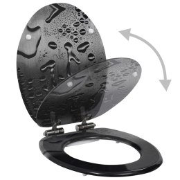 DESKA KLOZETOWA WOLNOOPADAJĄCA WZÓR W KROPLE WODY