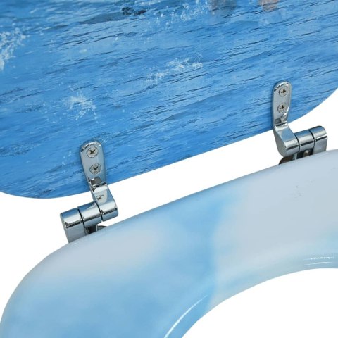 DESKA KLOZETOWA Z KLAPĄ WZÓR W PINGWINY