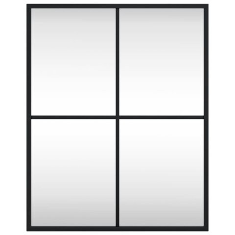 LUSTRO ŚCIENNE CZARNE 40X50CM PROSTOKĄTNE ŻELAZO