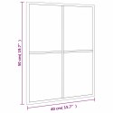 LUSTRO ŚCIENNE CZARNE 40X50CM PROSTOKĄTNE ŻELAZO