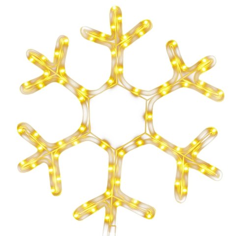 ŚWIĄTECZNA DEKORACJA PŁATEK ŚNIEGU 72 LED CIEPŁA BIEL 38X37CM