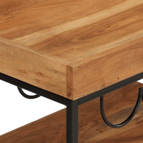 WÓZEK BAROWY 60X40X80CM LITE DREWNO AKACJOWE I ŻELAZO