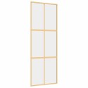 DRZWI PRZESUWNE ZŁOTE 76X205CM PRZEZROCZYSTE SZKŁO ESG